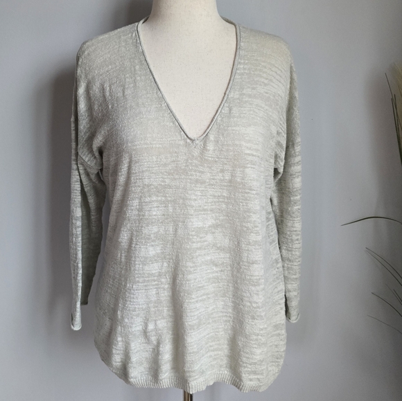 J. Crew, Chicos, Calvin Klein Linen Cotton Knit Top Bundle Lot, Size Medium - Picture 2 of 15